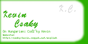 kevin csaky business card